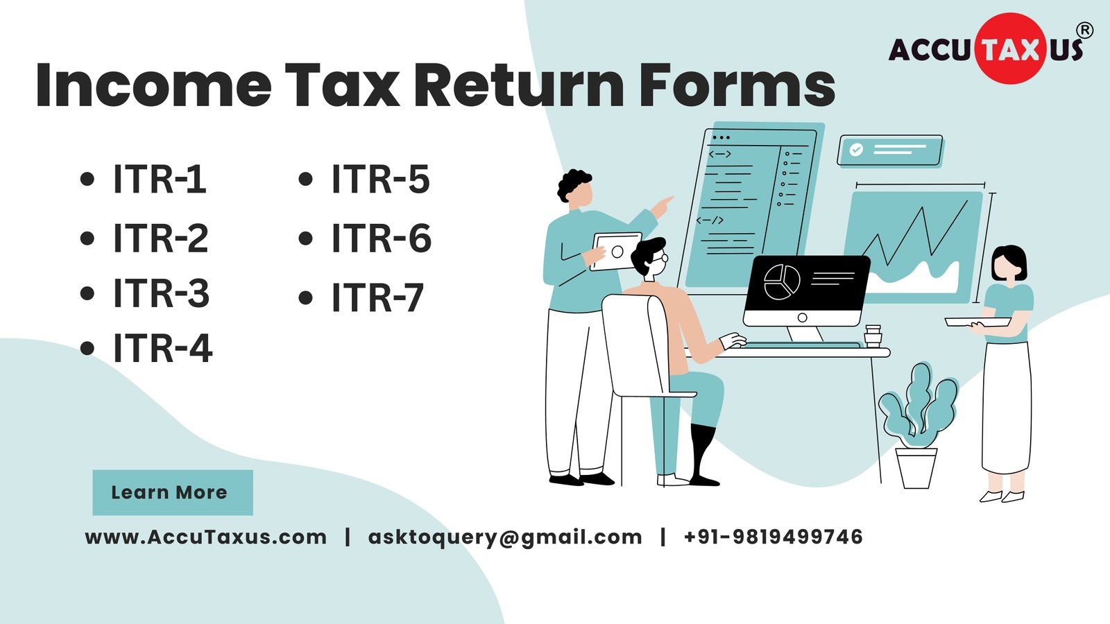 ITR (Income Tax Return) forms on the basis of Income Category